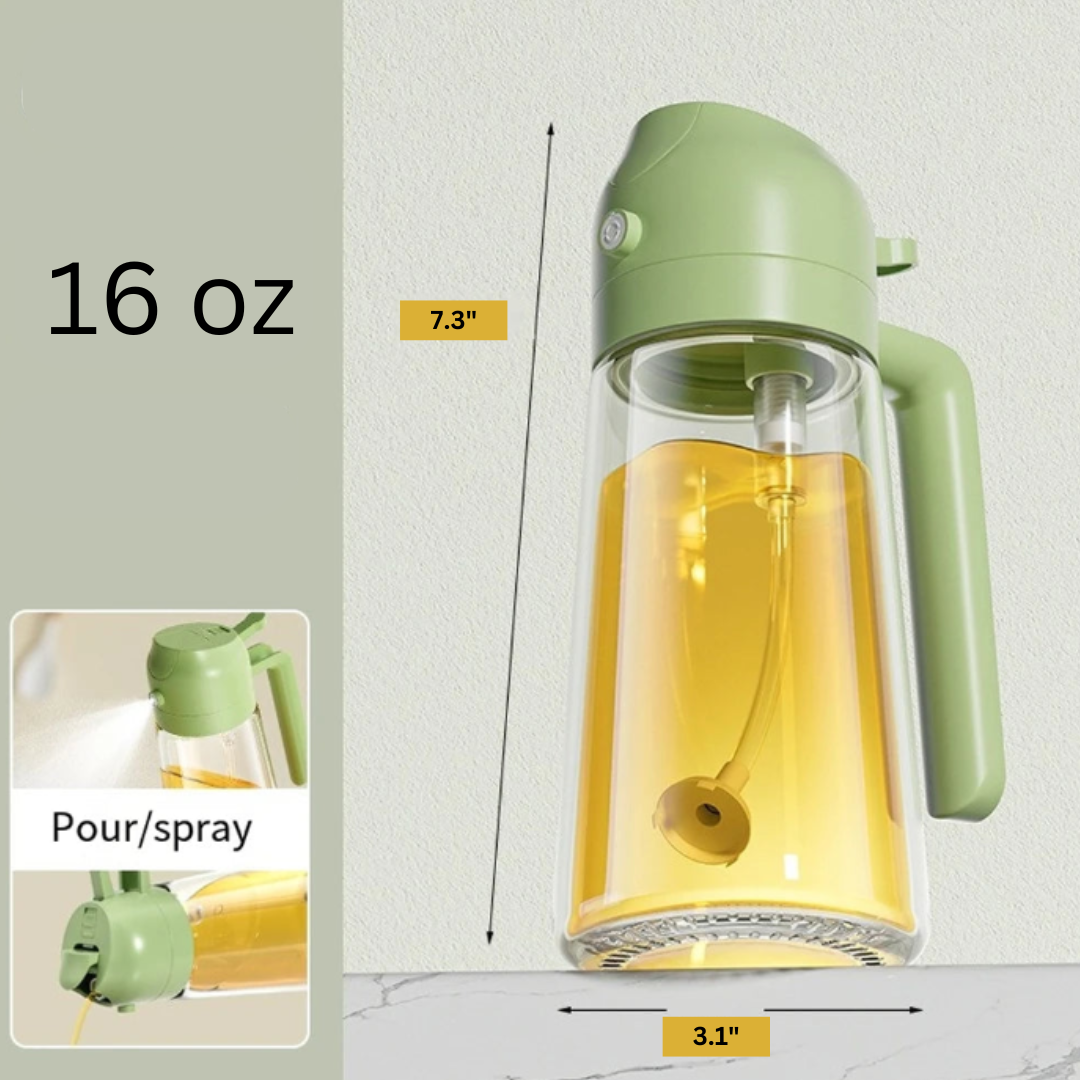 2-in-1 Glass Oil Spray Bottle