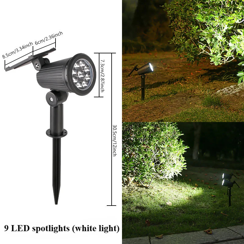 9-LED Solar Spotlights