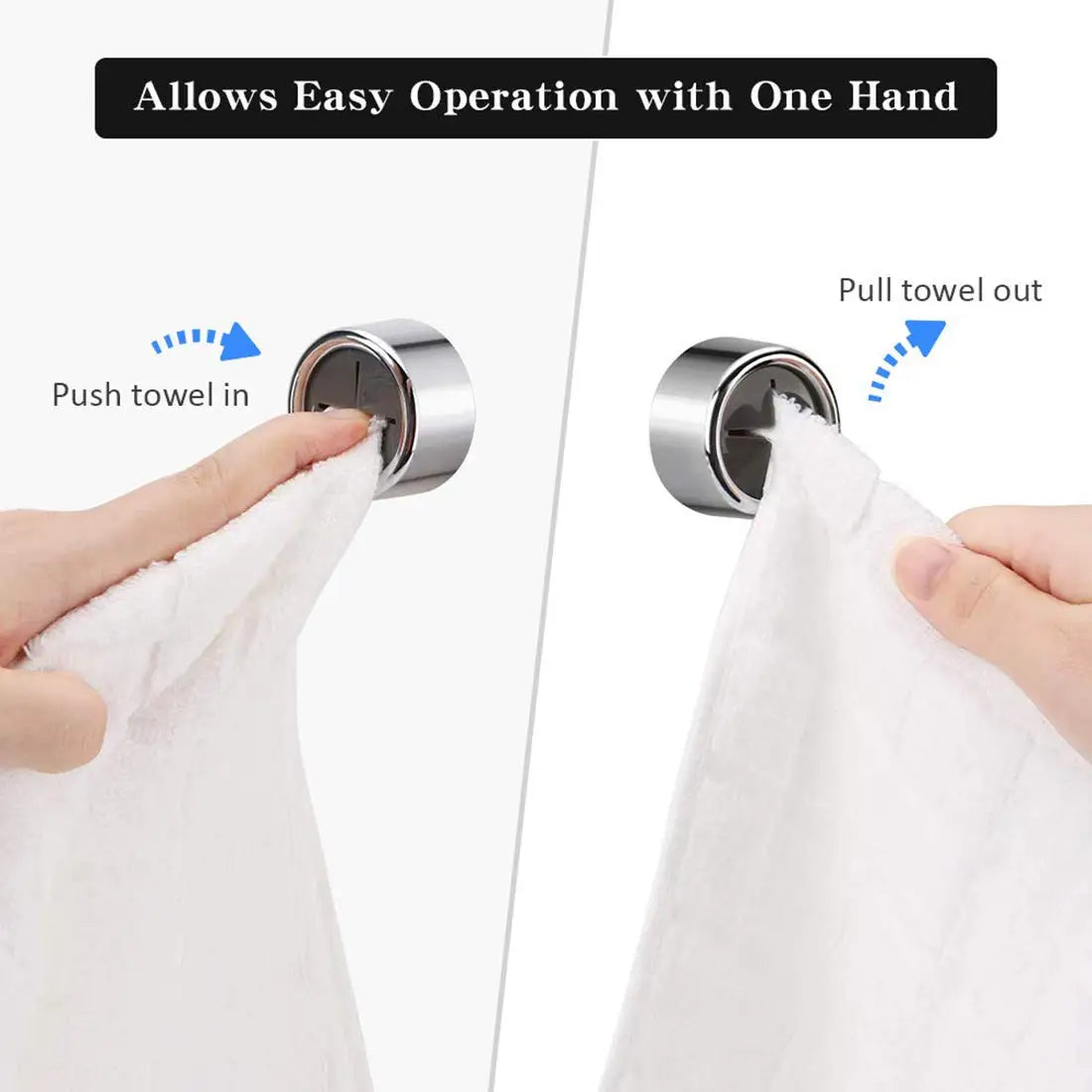 Adhesive Towel Plug Holder - Wall Mounted, Punch-Free Bathroom & Kitchen Organizer (3pcs)