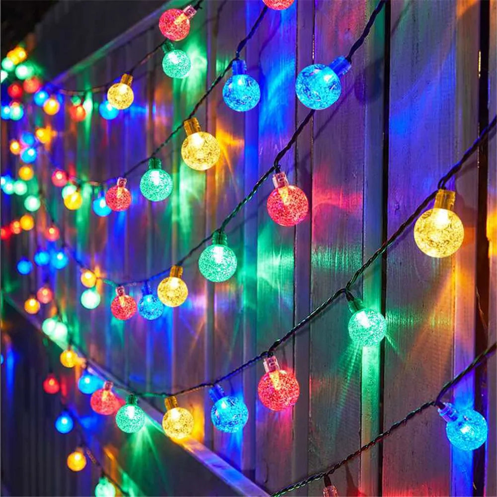 Solar Bubble Bead String Lights