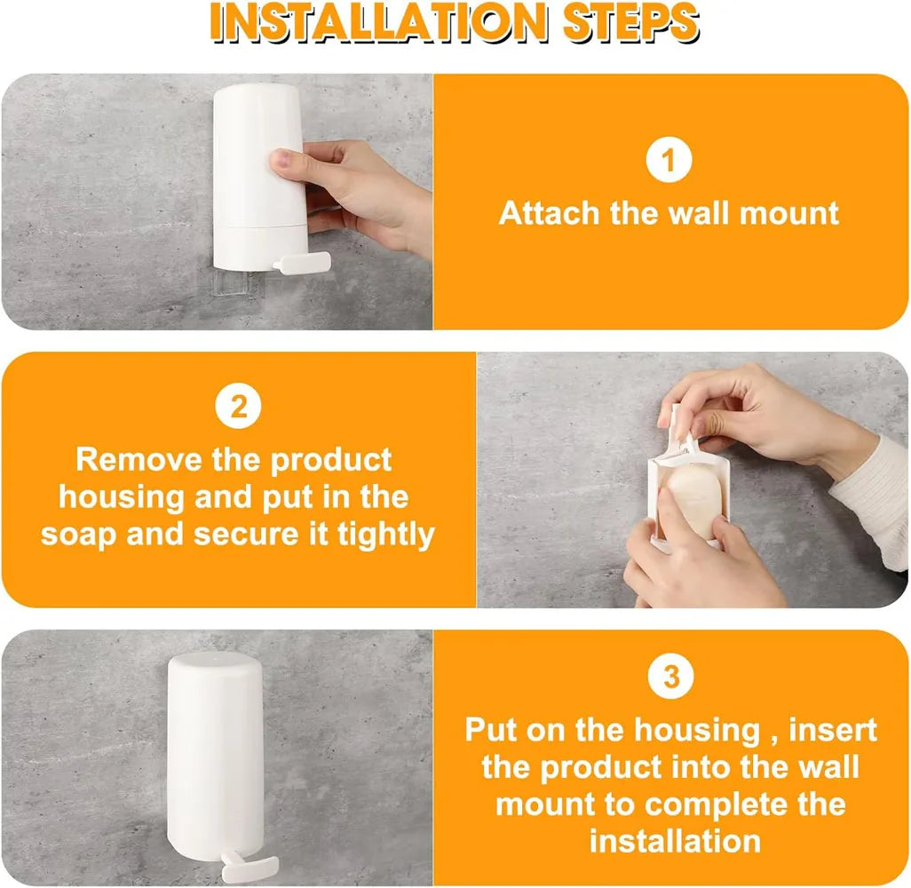 Wall-Mounted Soap Dispenser with Grinder