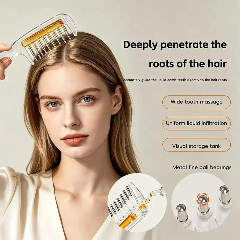 RootFlow - Refillable Scalp Serum Applicator & Massage Comb