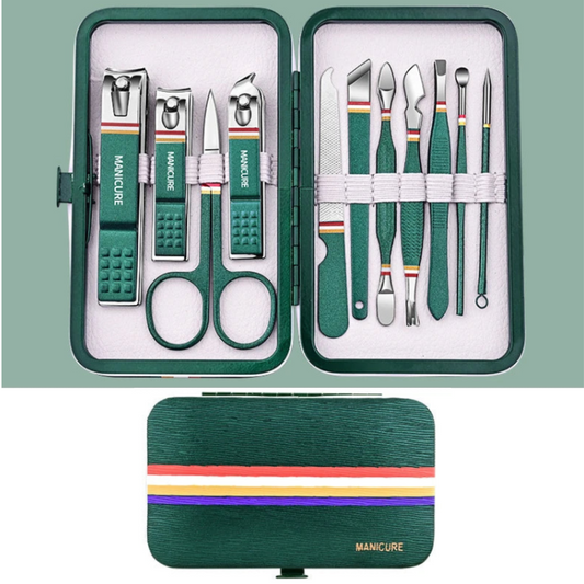 Nail Cutter Set - Stainless Steel Manicure Kit with Folding Bag