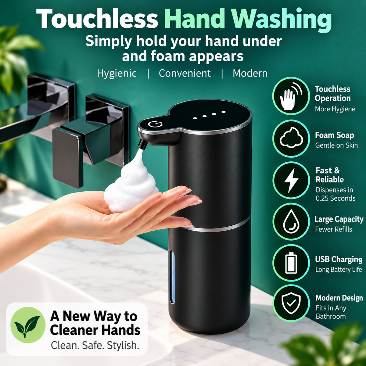 FoamEase – Touchless Soap Dispenser with Four Levels 🧼✨
