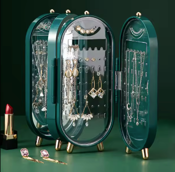 CrystalKeep - Jewelry Storage Case with Mirror