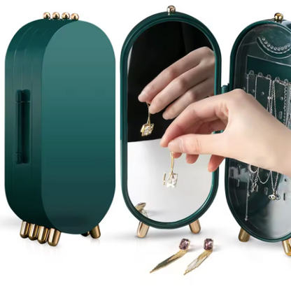 CrystalKeep - Jewelry Storage Case with Mirror
