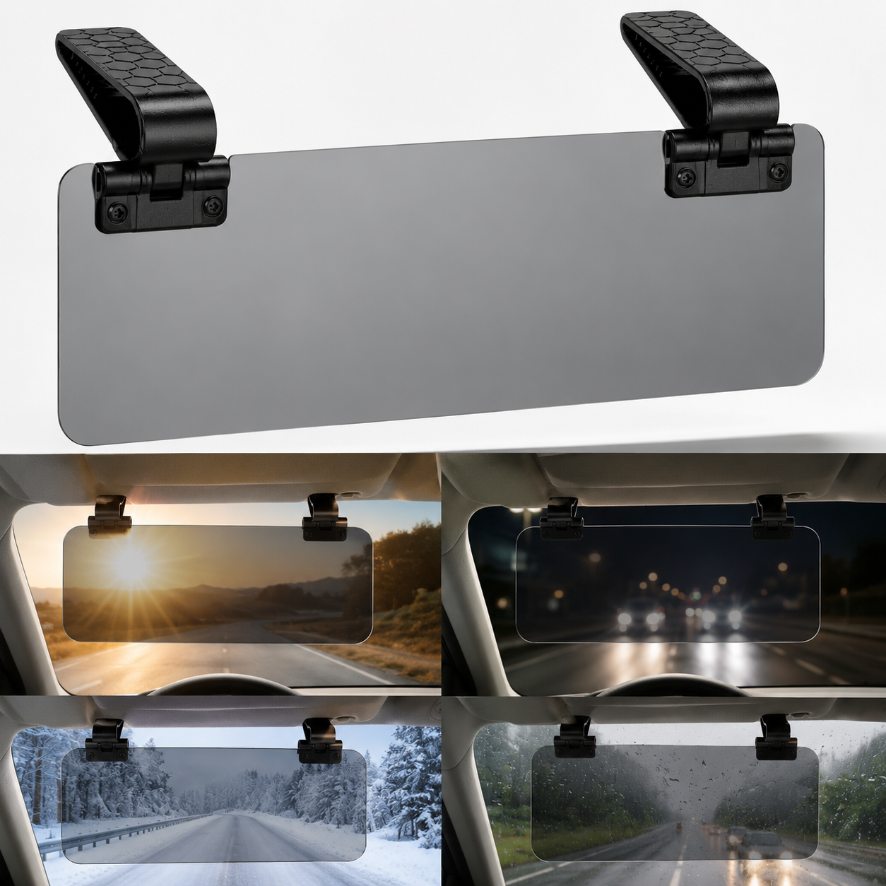 ClearDrive - Adjustable Car Sun Visor Extender & Anti-Glare Shield