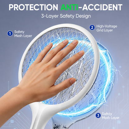 Rechargeable Electric Bug Zapper Racket