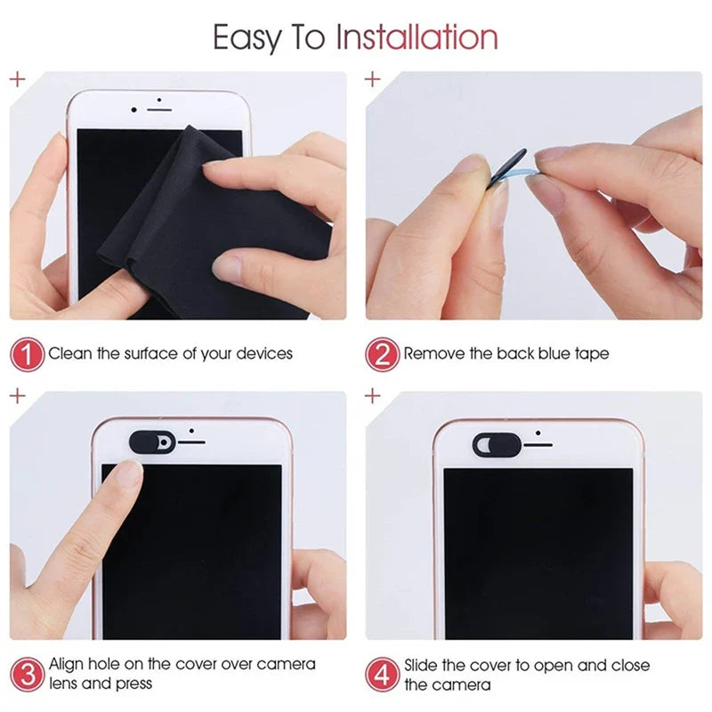 SlideSafe Ultra-Thin Webcam Privacy Covers