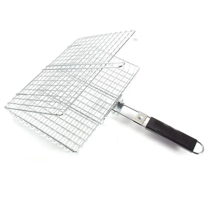 Stainless Steel BBQ Grill Basket with Handle