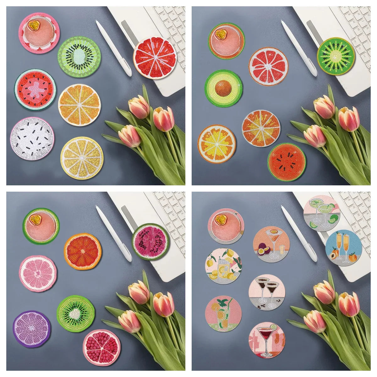 SparkleCoasters – Craft Your Own Diamond Painting Coasters! 💎🍋
