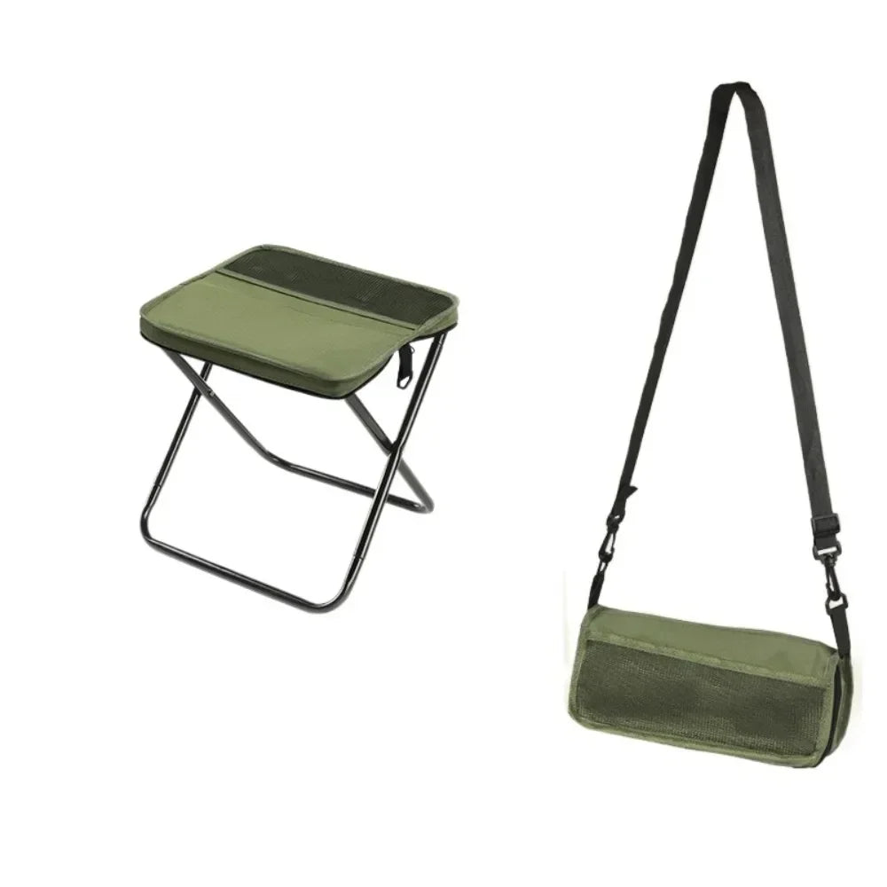 PackSeat Folding Backpack Stool | Portable Crossbody Chair with Heavy-Duty Steel Frame