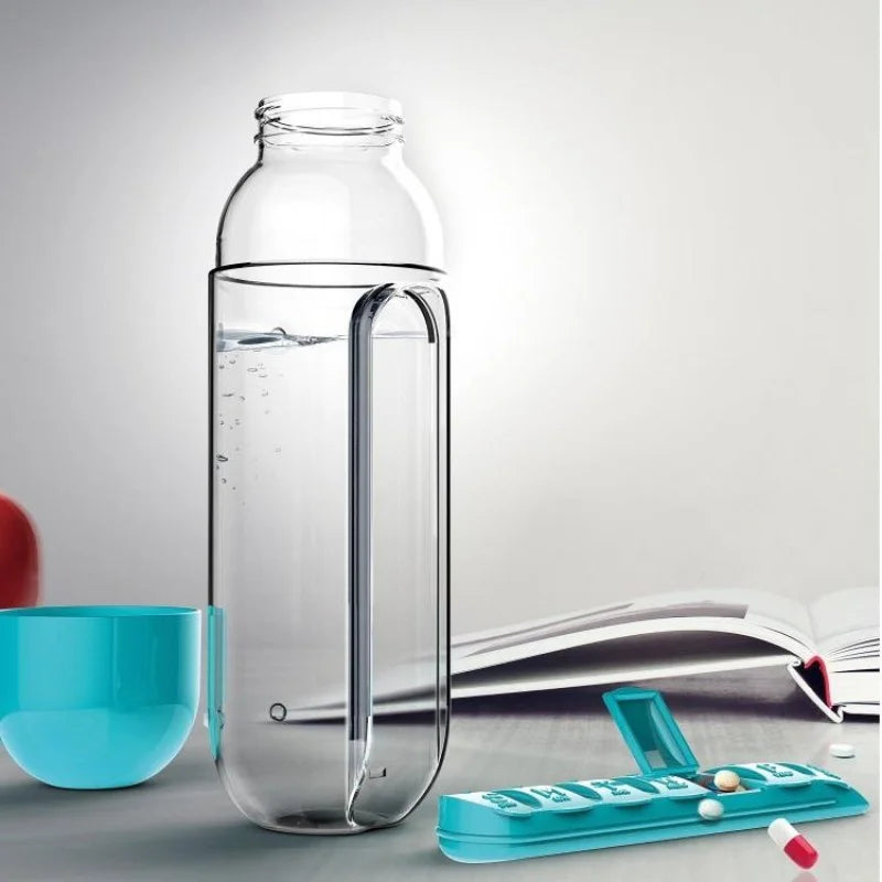 HydraDose 2-in-1 Water Bottle with Weekly Pill Organizer