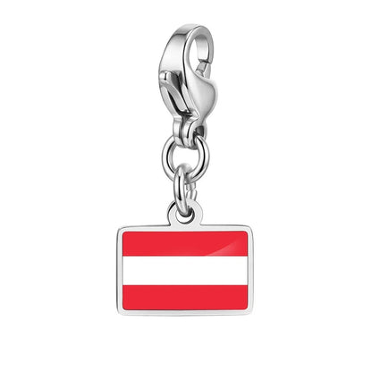 Personalised Country Flag Keychain & Bag Charm