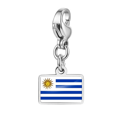 Personalised Country Flag Keychain & Bag Charm