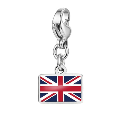 Personalised Country Flag Keychain & Bag Charm