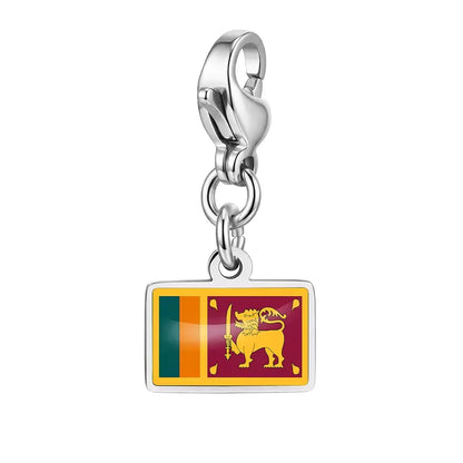 Personalised Country Flag Keychain & Bag Charm