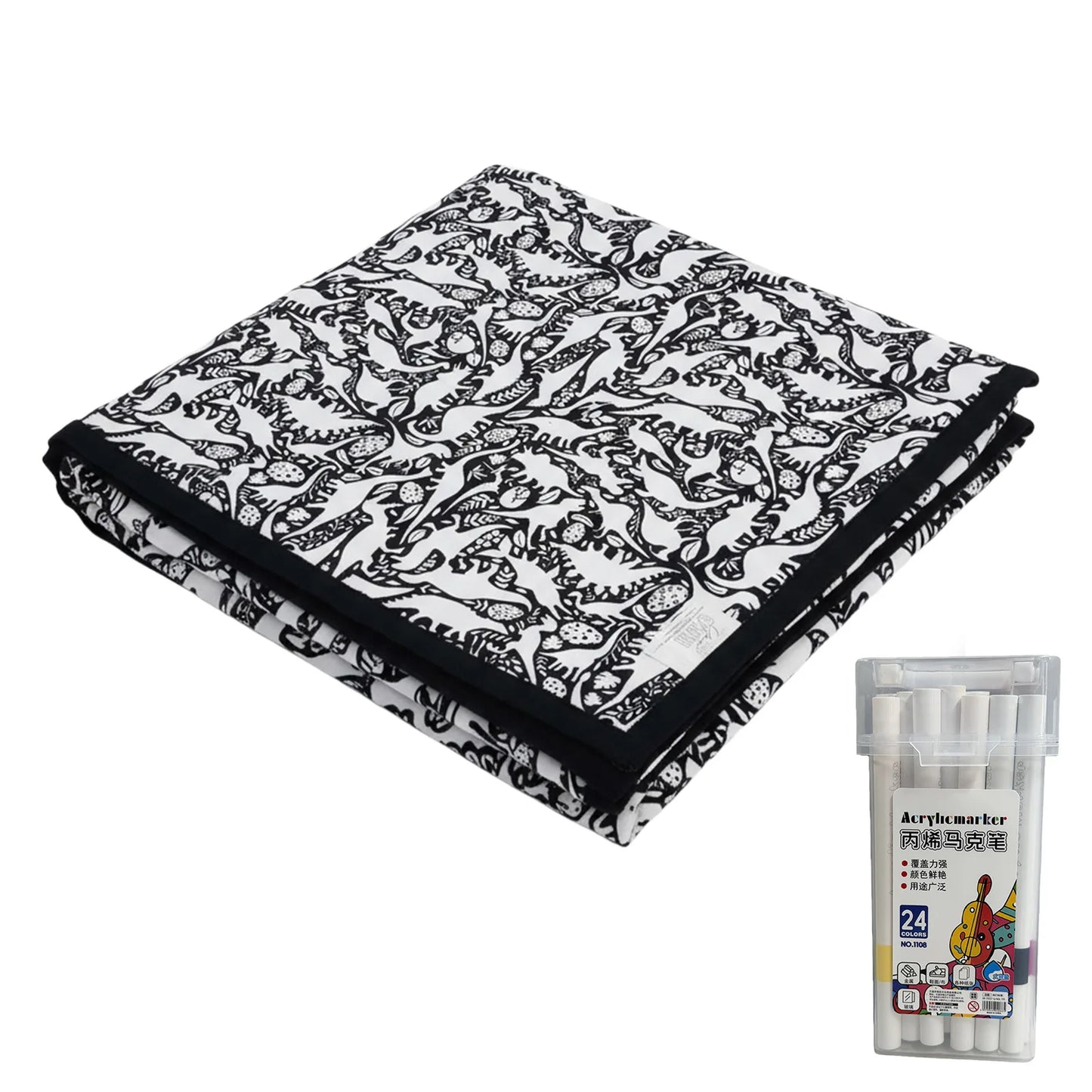 ColorCozy - DIY Color Your Own Fuzzy Blanket with 24 Markers