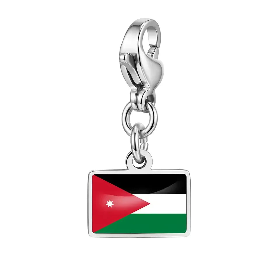 Personalised Country Flag Keychain & Bag Charm