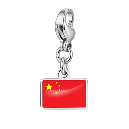 Personalised Country Flag Keychain & Bag Charm