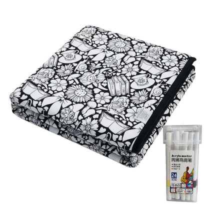 ColorCozy - DIY Color Your Own Fuzzy Blanket with 24 Markers