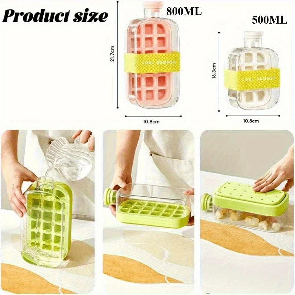 ChillPress 2-in-1 Ice Maker Bottle | No-Touch Ice Mold & Cooling Cup for Drinks