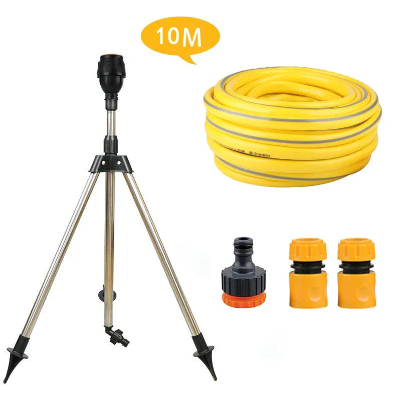 360° Garden Rotating Sprinkler – Stainless Steel Tripod Set