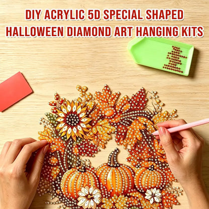 Pumpkin Diamond Painting Hanging Ornament Kit 🎃💎