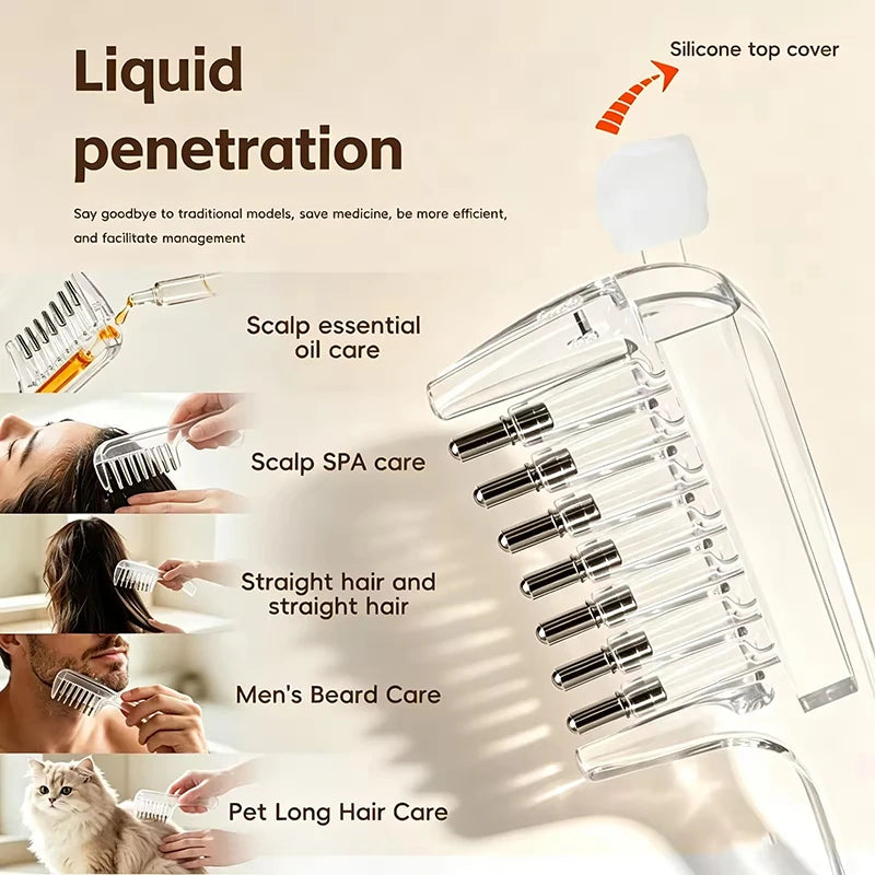 RootFlow - Refillable Scalp Serum Applicator & Massage Comb