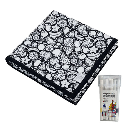 ColorCozy - DIY Color Your Own Fuzzy Blanket with 24 Markers
