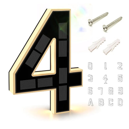 SolarGlow LED House Number Light