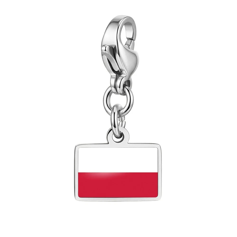 Personalised Country Flag Keychain & Bag Charm
