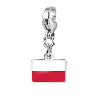 Personalised Country Flag Keychain & Bag Charm