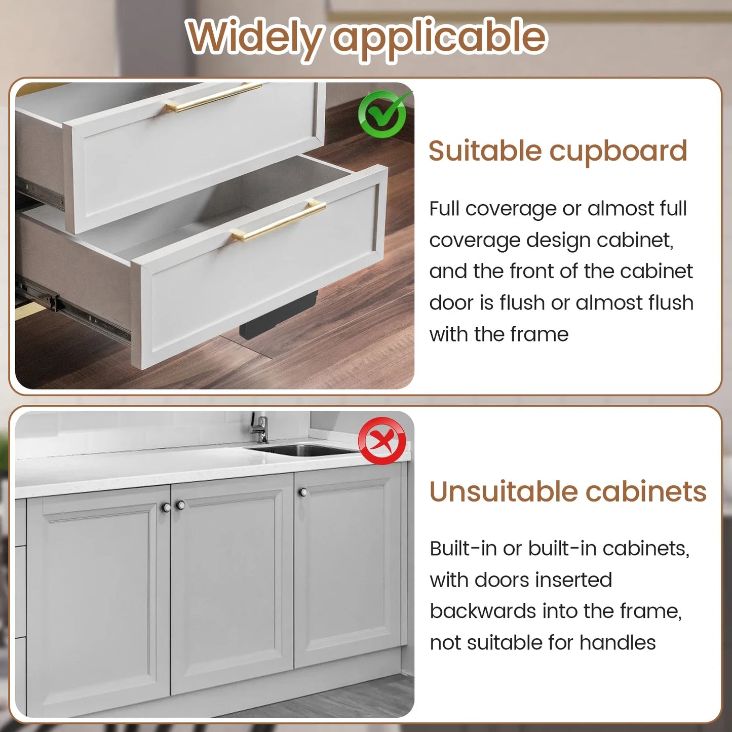 StepPull Hands-Free Cabinet Foot Handle | Stick-On Drawer Opener for Kitchen & Trash Cabinets