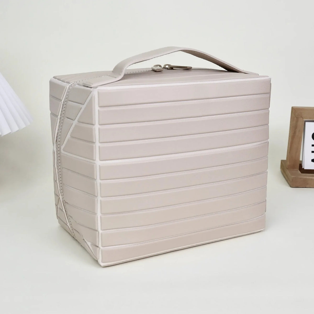 Waterproof Striped Toiletry Bag