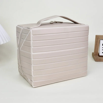 Waterproof Striped Toiletry Bag