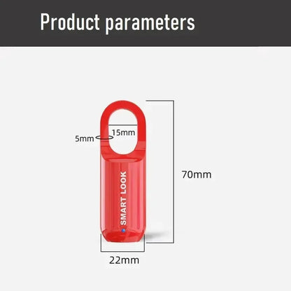SecureTouch Mini Fingerprint Padlock | Keyless USB Rechargeable Anti-Theft Lock