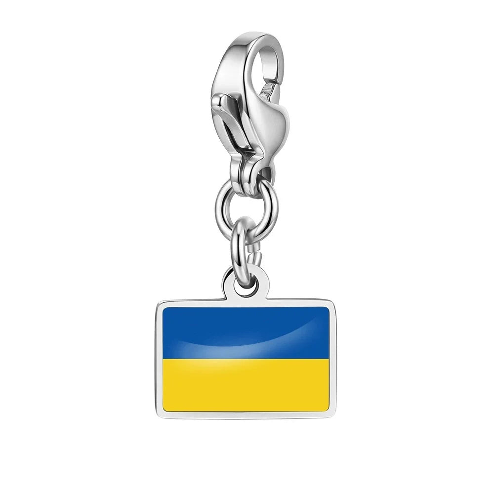 Personalised Country Flag Keychain & Bag Charm