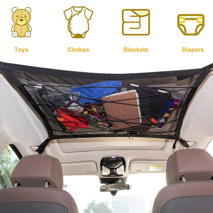 Car Ceiling Storage Net – Double-Layer Roof Organiser