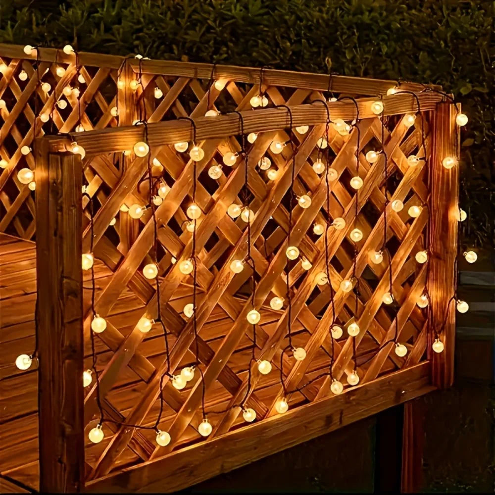 Solar Crystal Light String – LED Outdoor Decoration