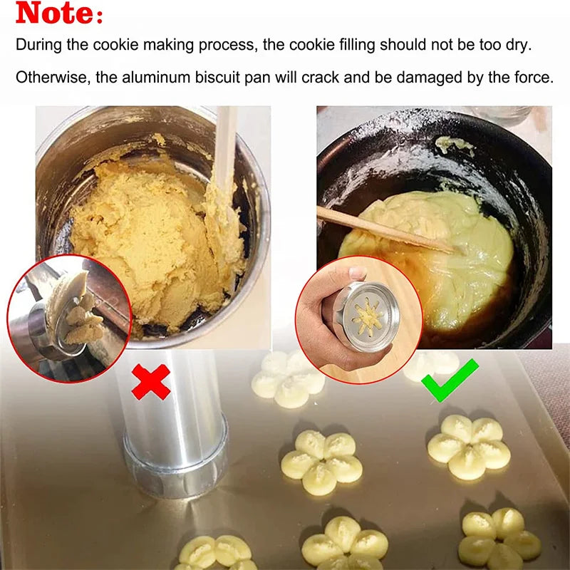 🎄 Christmas Stainless Steel Cookie & Cake Decorating Gun Set