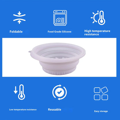 IceGlow Pro Silicone Ice Facial Bowl | Foldable Cold Therapy Face Bath with Built-In Ice Tray