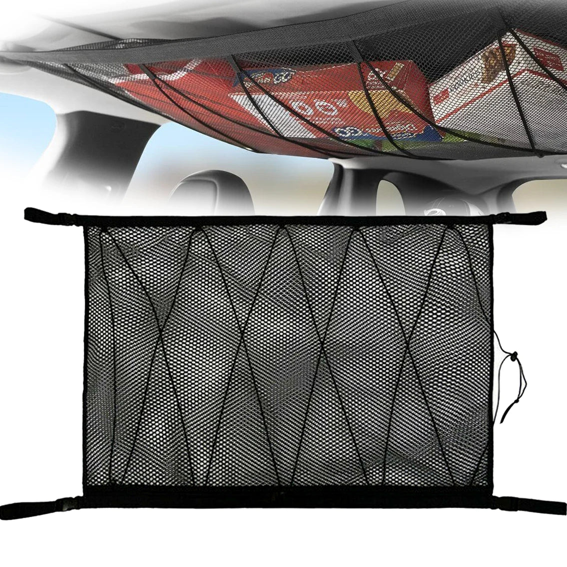 Car Ceiling Storage Net – Double-Layer Roof Organiser