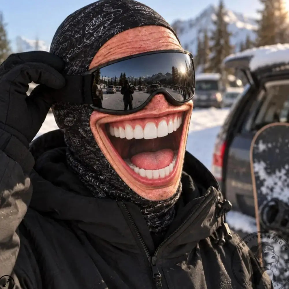 FunFace – Printed Ski Mask with Neck Protection ⛷️😄