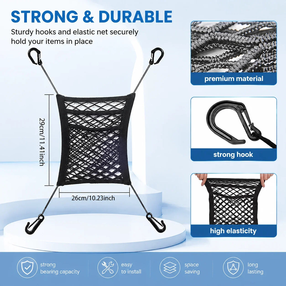 Universal Car Seat Gap Storage Net
