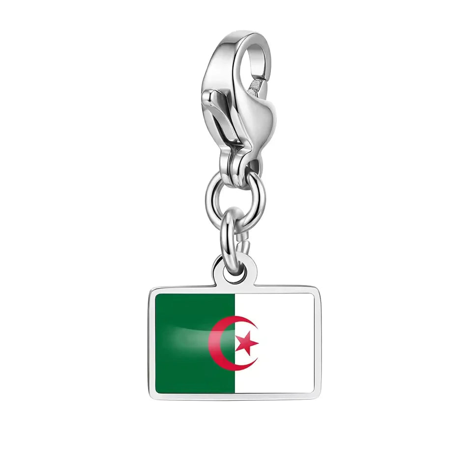 Personalised Country Flag Keychain & Bag Charm