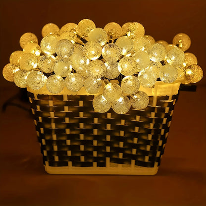 Solar Crystal Light String – LED Outdoor Decoration
