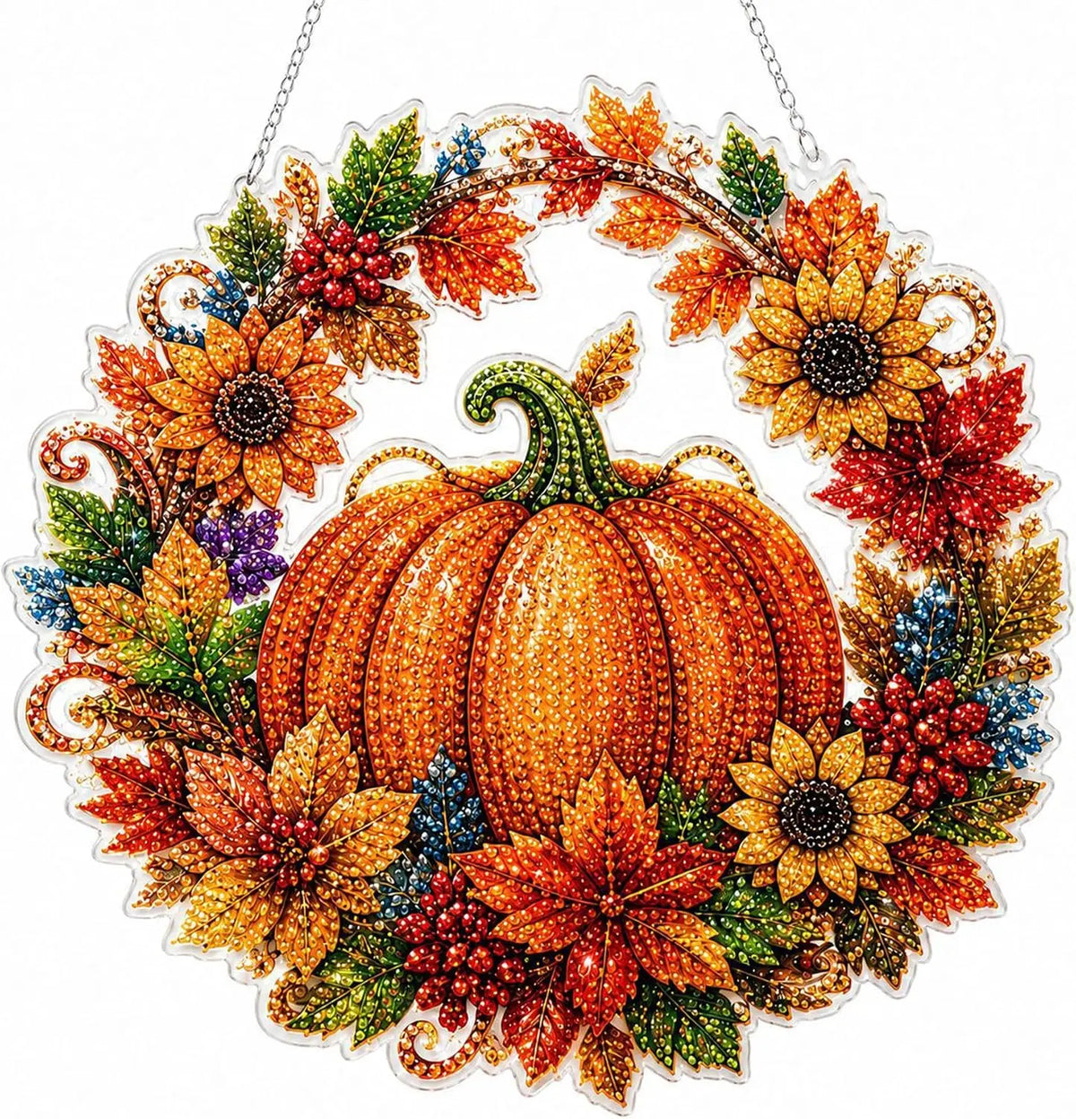 Pumpkin Diamond Painting Hanging Ornament Kit 🎃💎