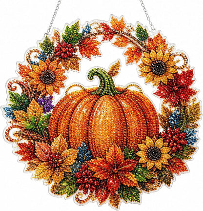 Pumpkin Diamond Painting Hanging Ornament Kit 🎃💎
