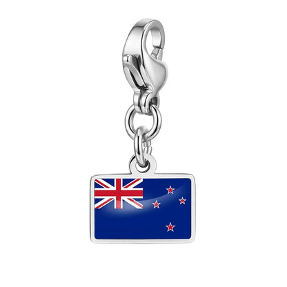 Personalised Country Flag Keychain & Bag Charm